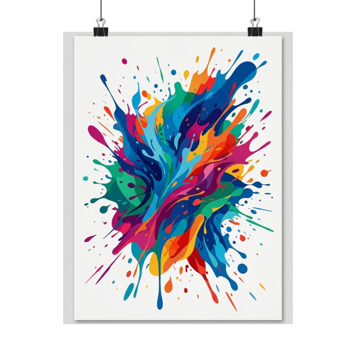 Abstract Paint Splash Colorful - Poster