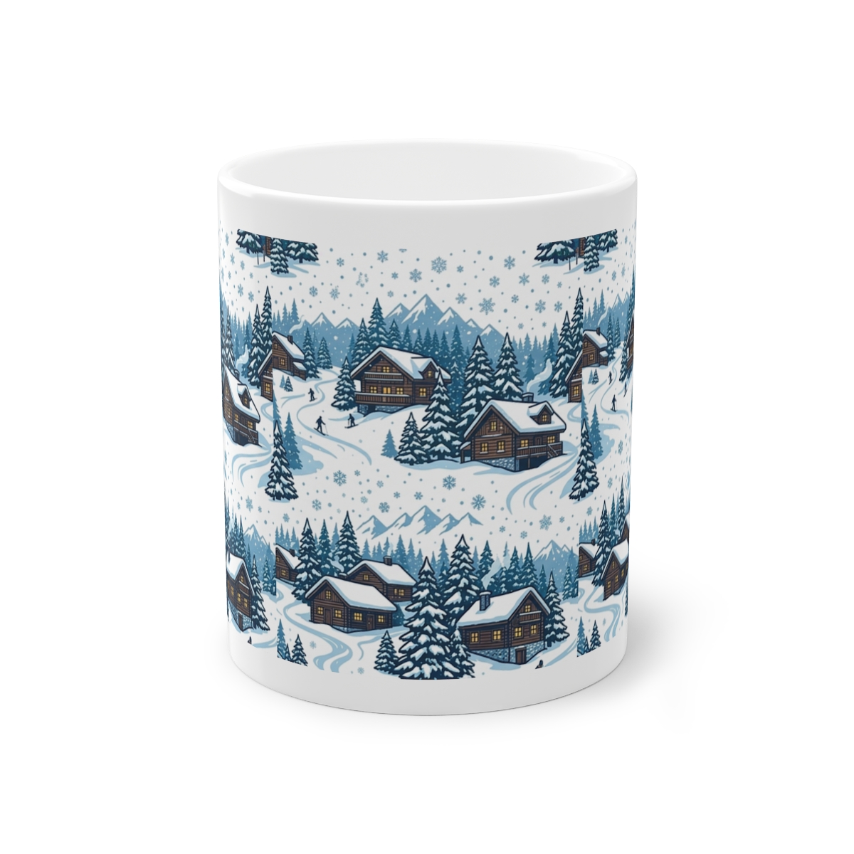 Alpine Chalet In Winter Snow - Mug