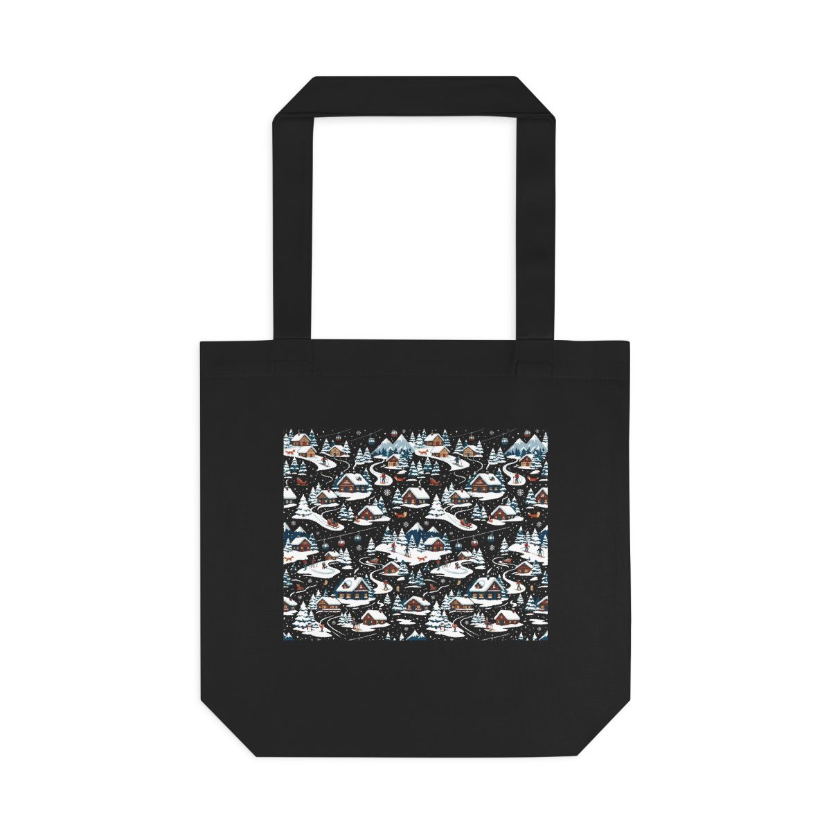 Alpine Chalet In Winter Snow - Tote Bag