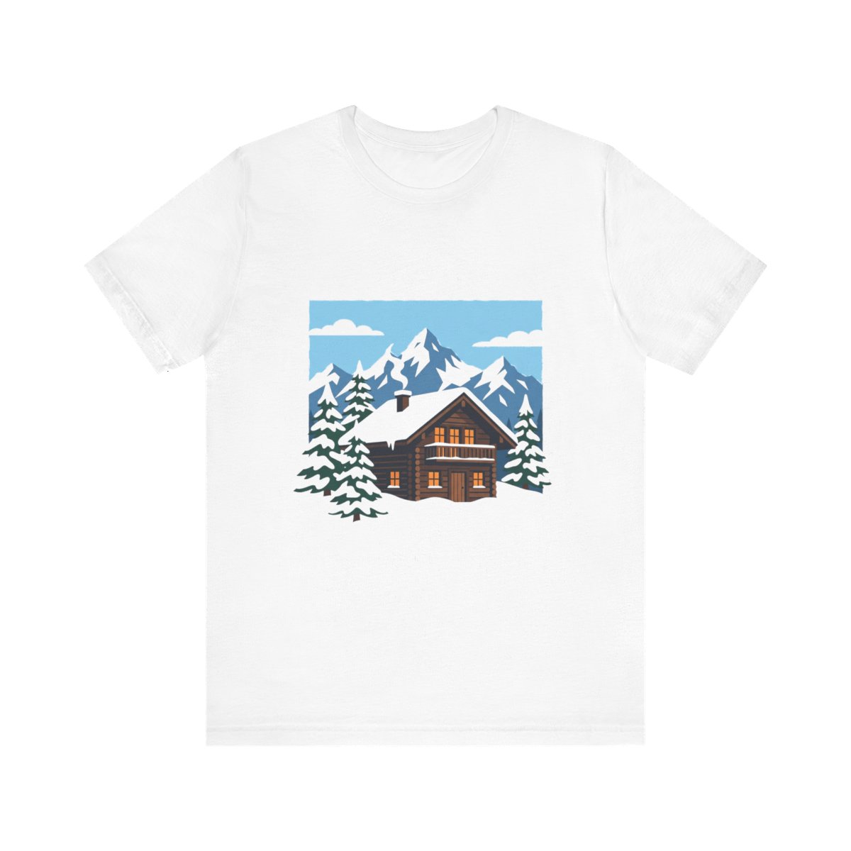 Alpine Chalet In Winter Snow - Tshirt