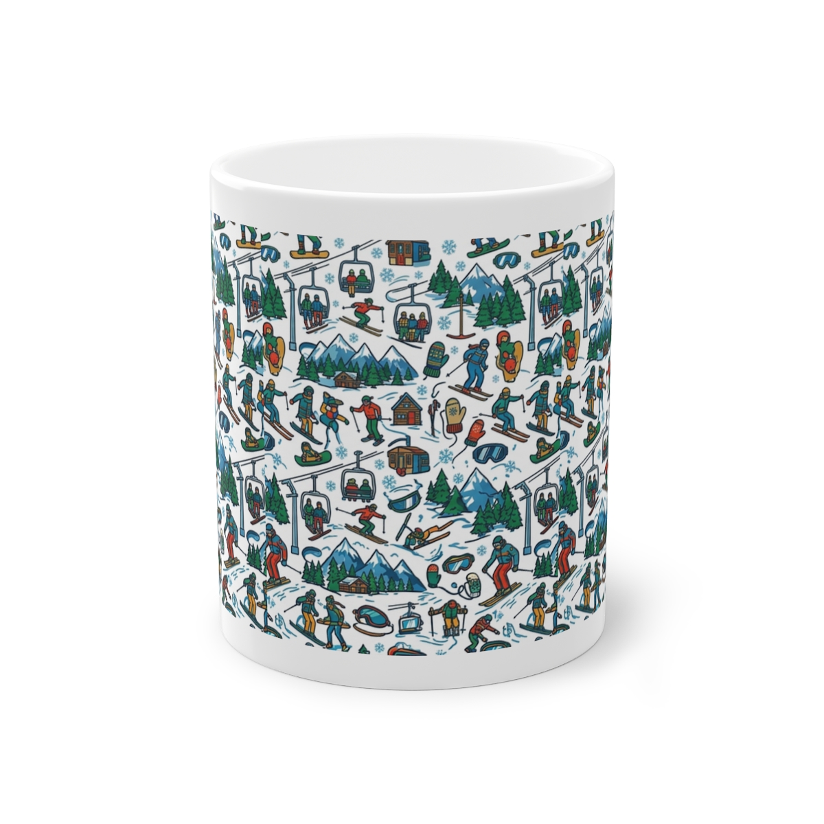 Alpine Ski Resort Vintage Poster - Mug