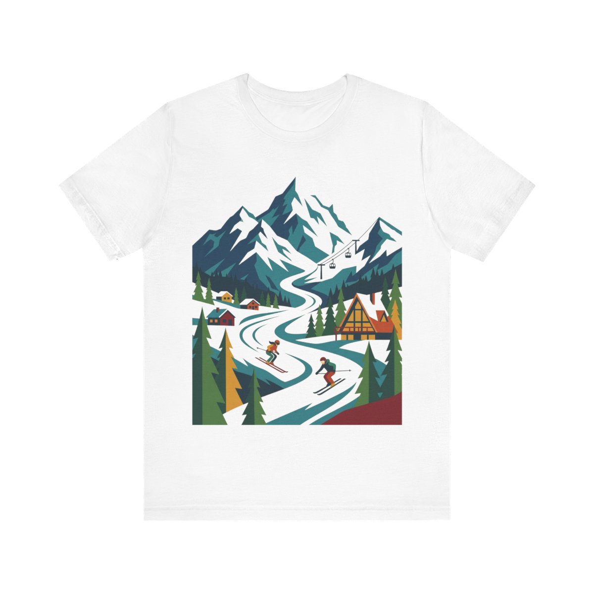 Alpine Ski Resort Vintage Poster - Tshirt