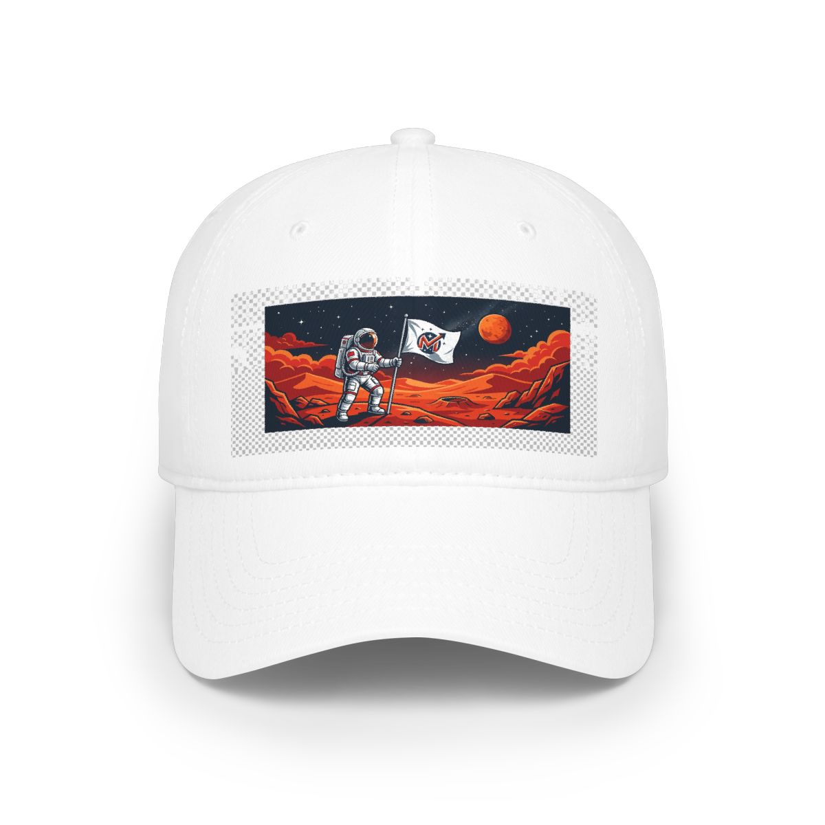 Astronaut Planting Flag On Mars - Cap