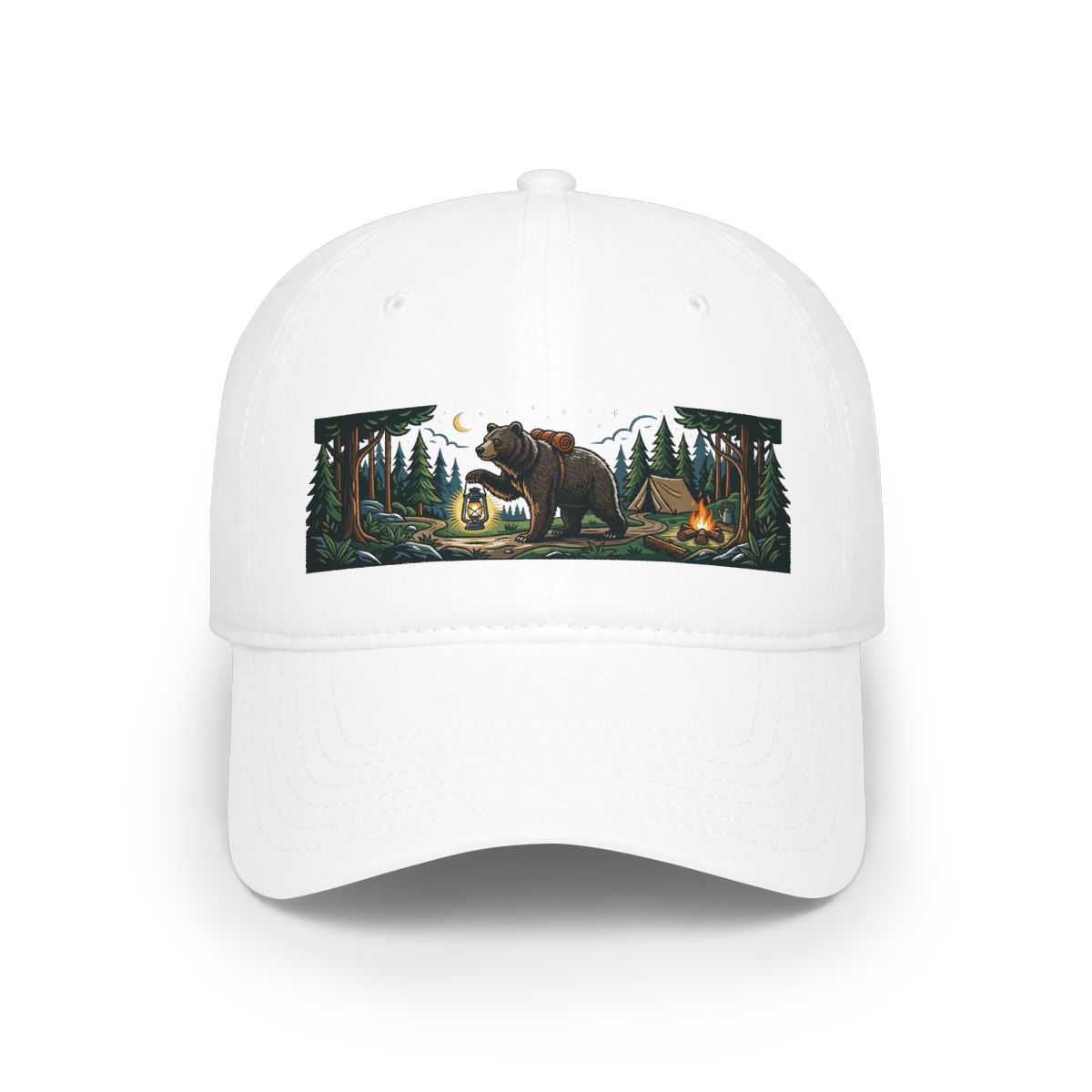 Camping Bear With Lantern - Cap