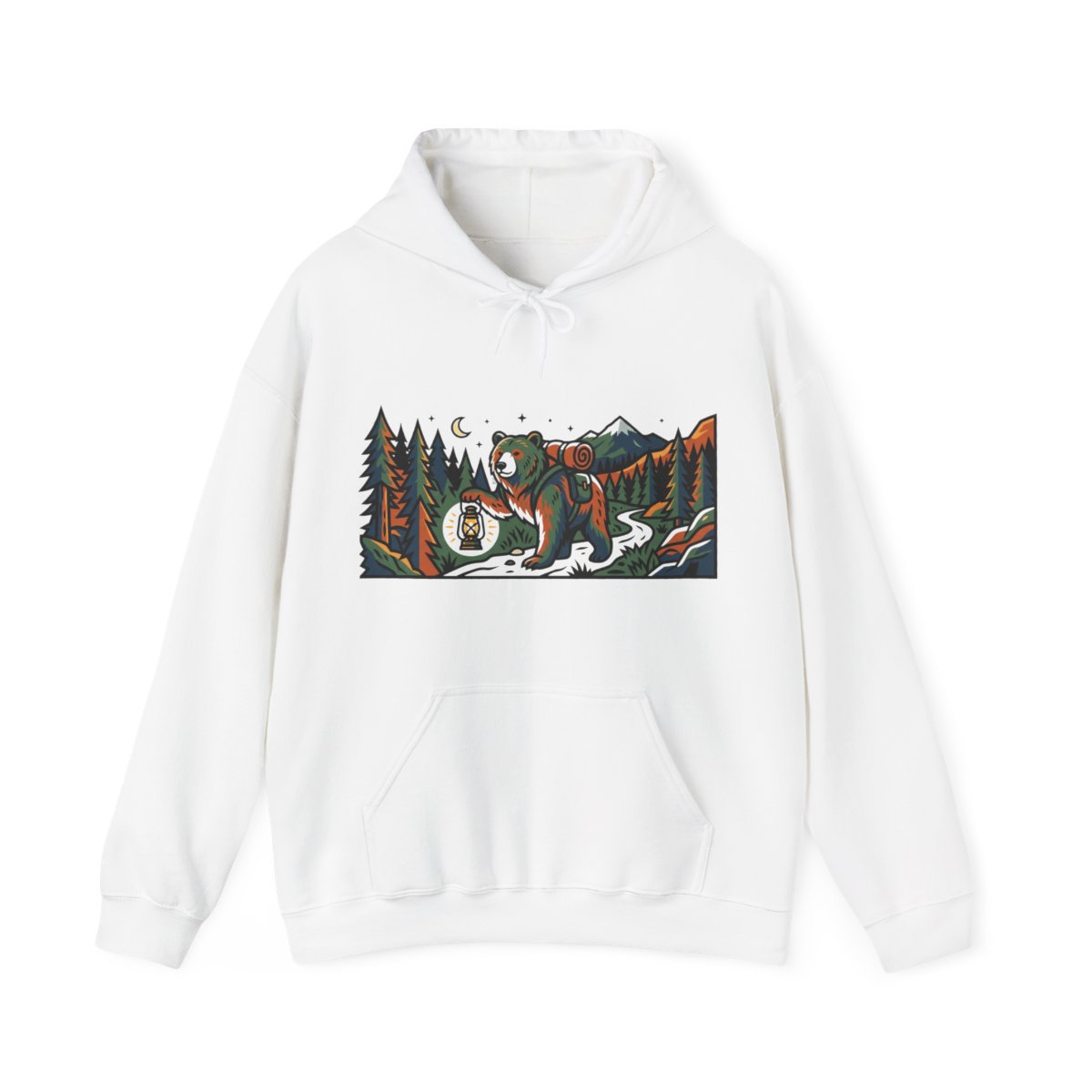 Camping Bear With Lantern - Hoodie