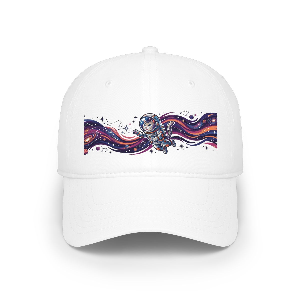 Cosmic Astronaut Cat Exploring Galaxies - Cap