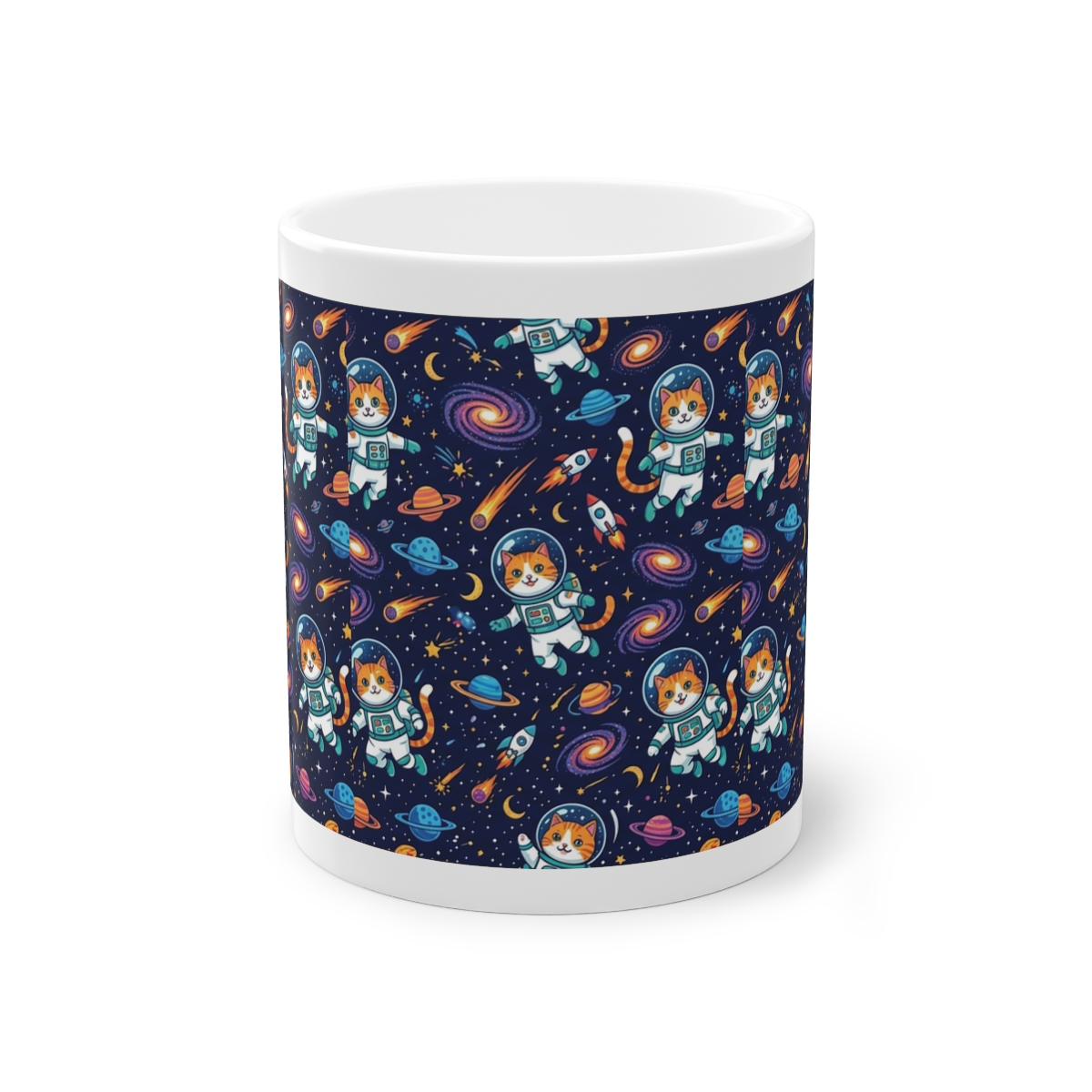 Cosmic Astronaut Cat Exploring Galaxies - Mug