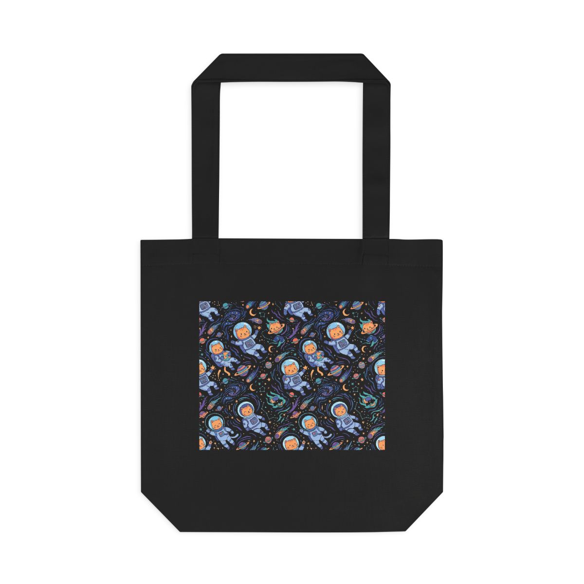 Cosmic Astronaut Cat Exploring Galaxies - Tote Bag