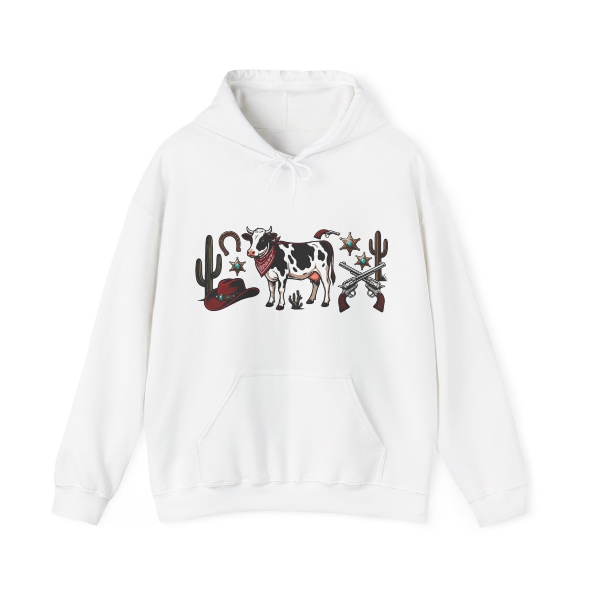 Cow Print Western Style - Hoodie
