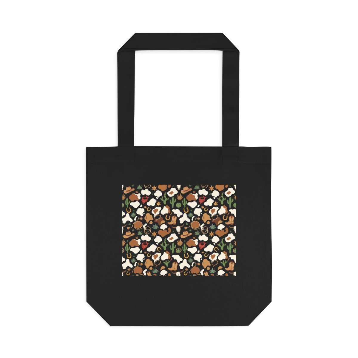 Cow Print Western Style - Tote Bag