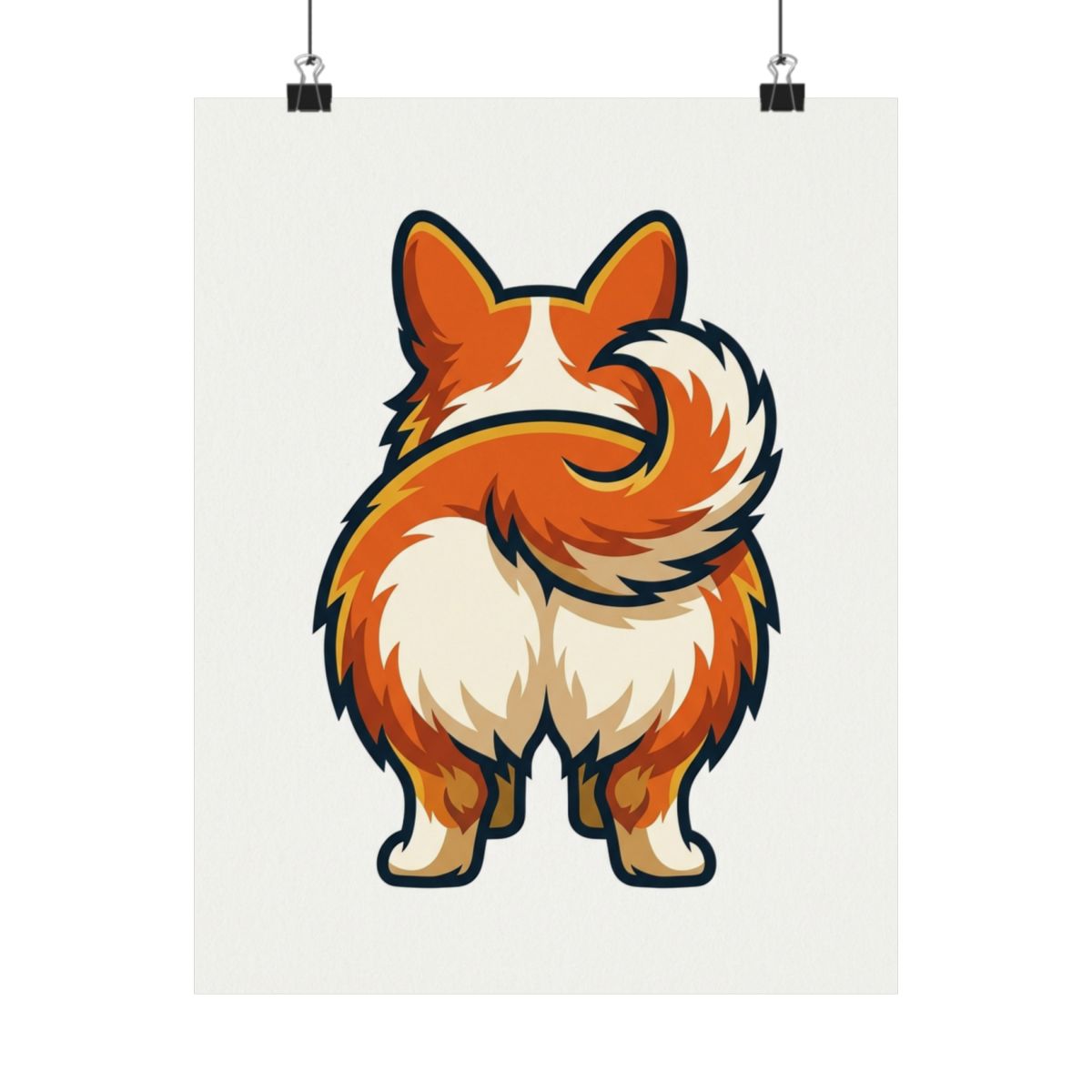 Cute Corgi Butt Dog Lover - Poster