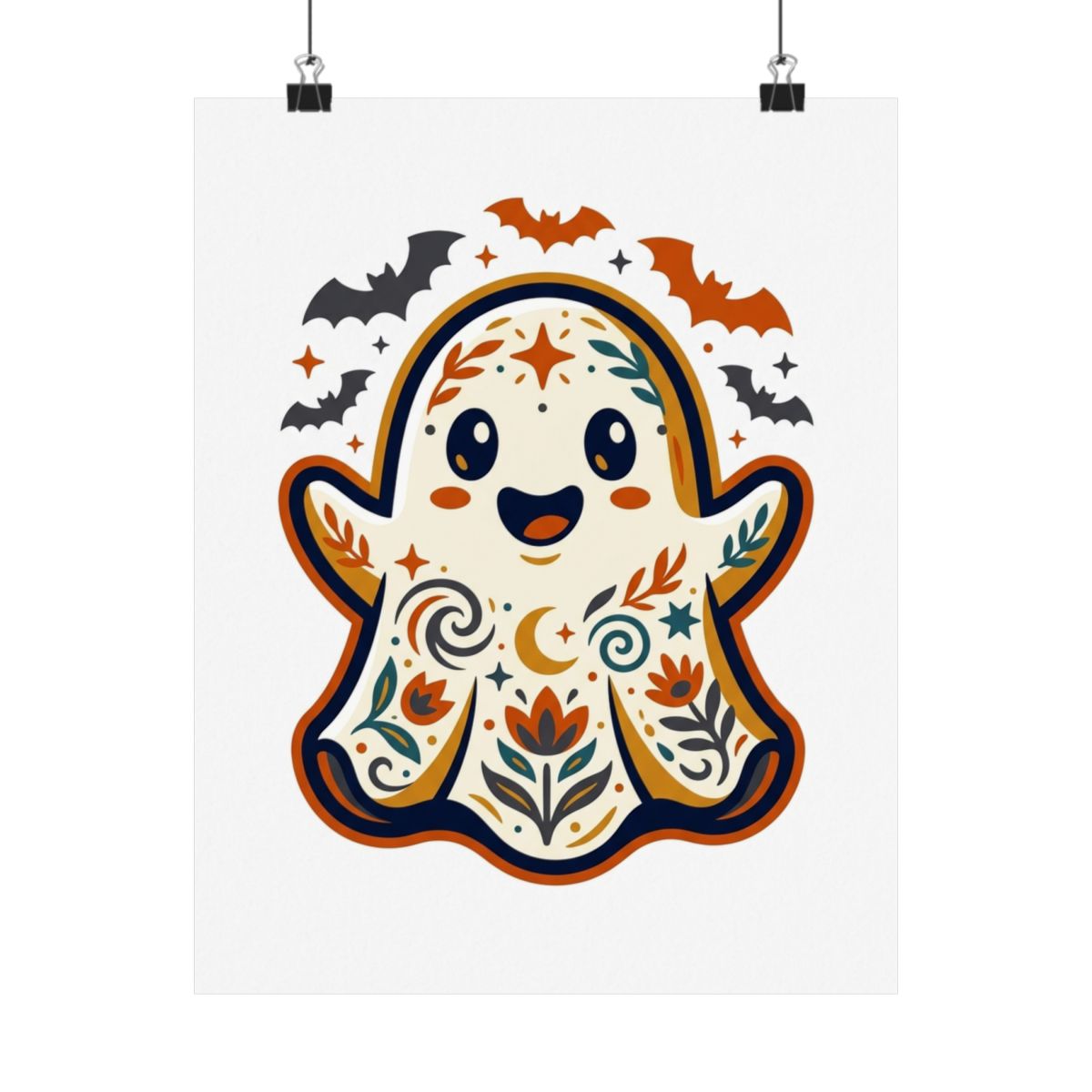 Cute Ghost Boo Halloween - Poster