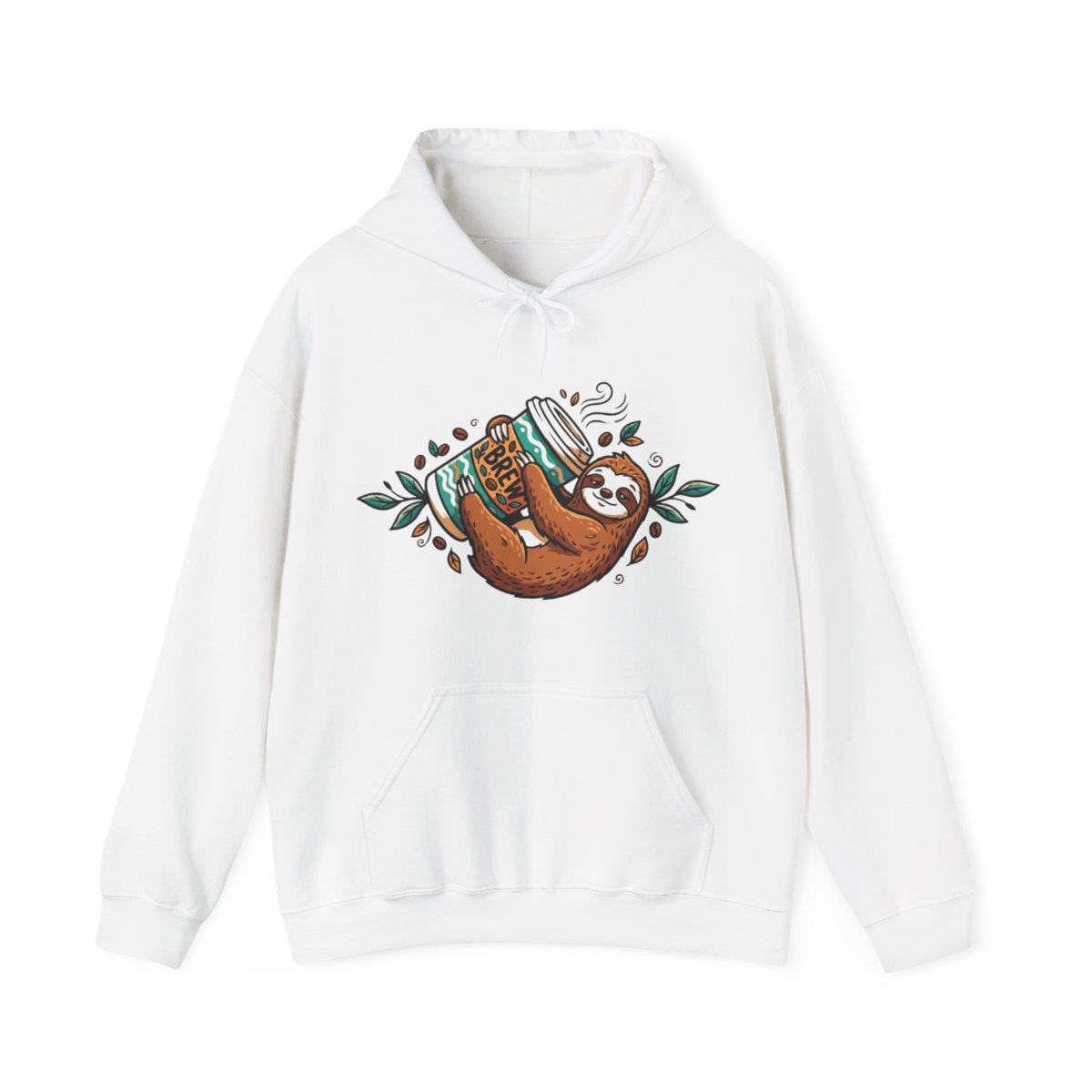 Cute Sloth Hanging On Coffee Cup - Hoodie