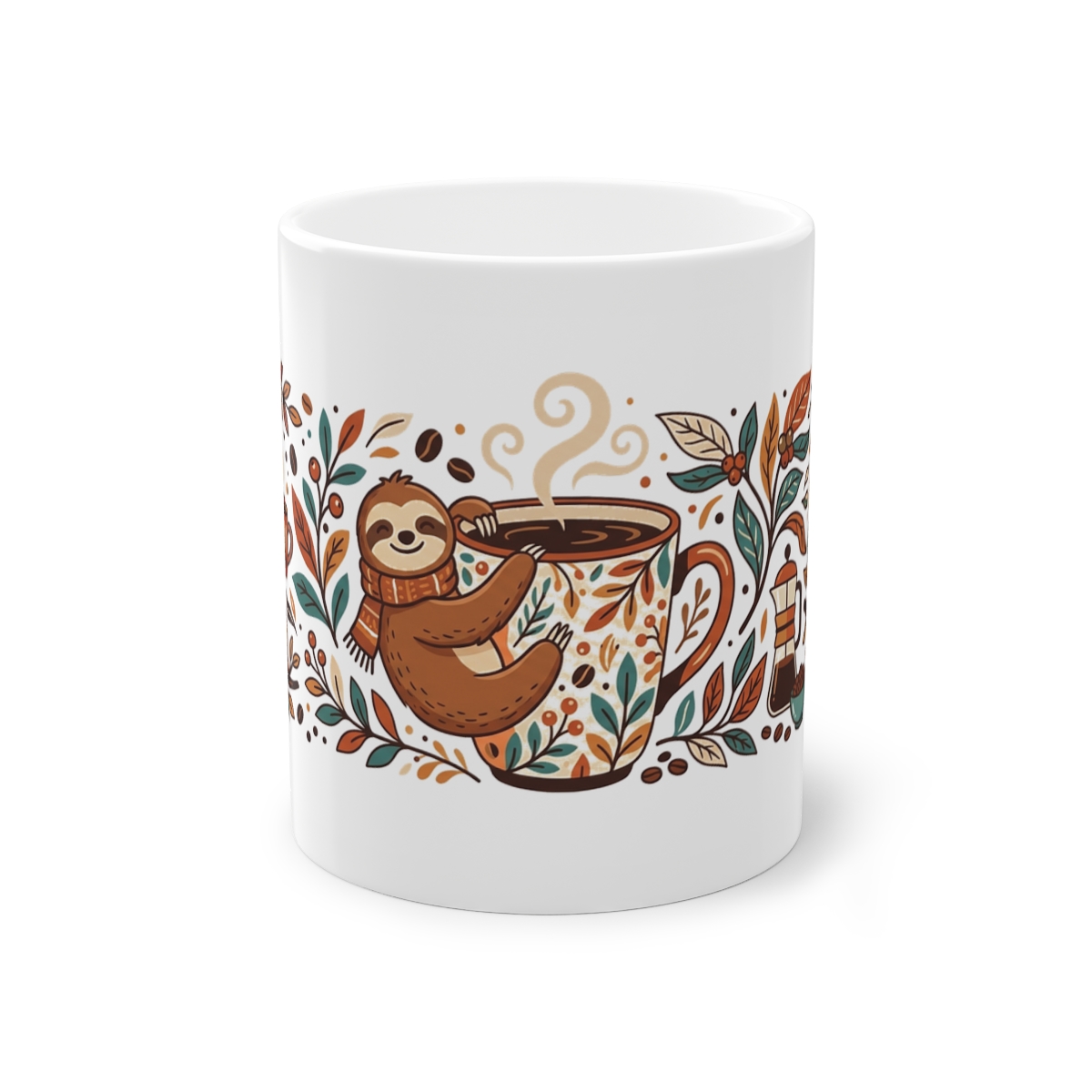Cute Sloth Hanging On Coffee Cup - Mug