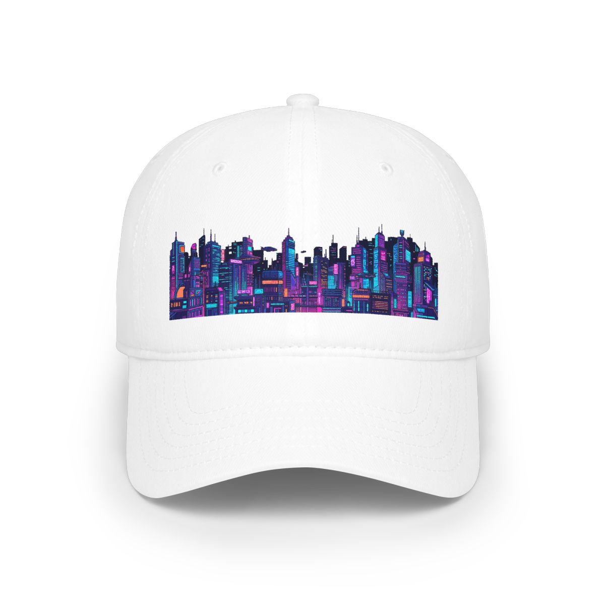 Cyberpunk Neon City Skyline At Night - Cap