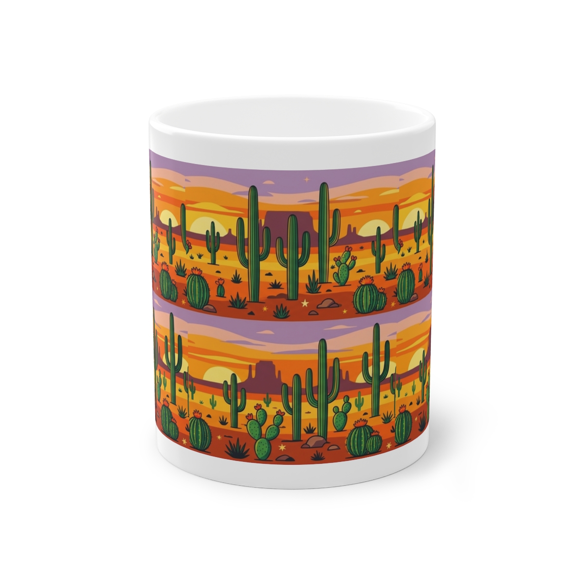 Desert Cactus Under Southwest Sunset - Mug