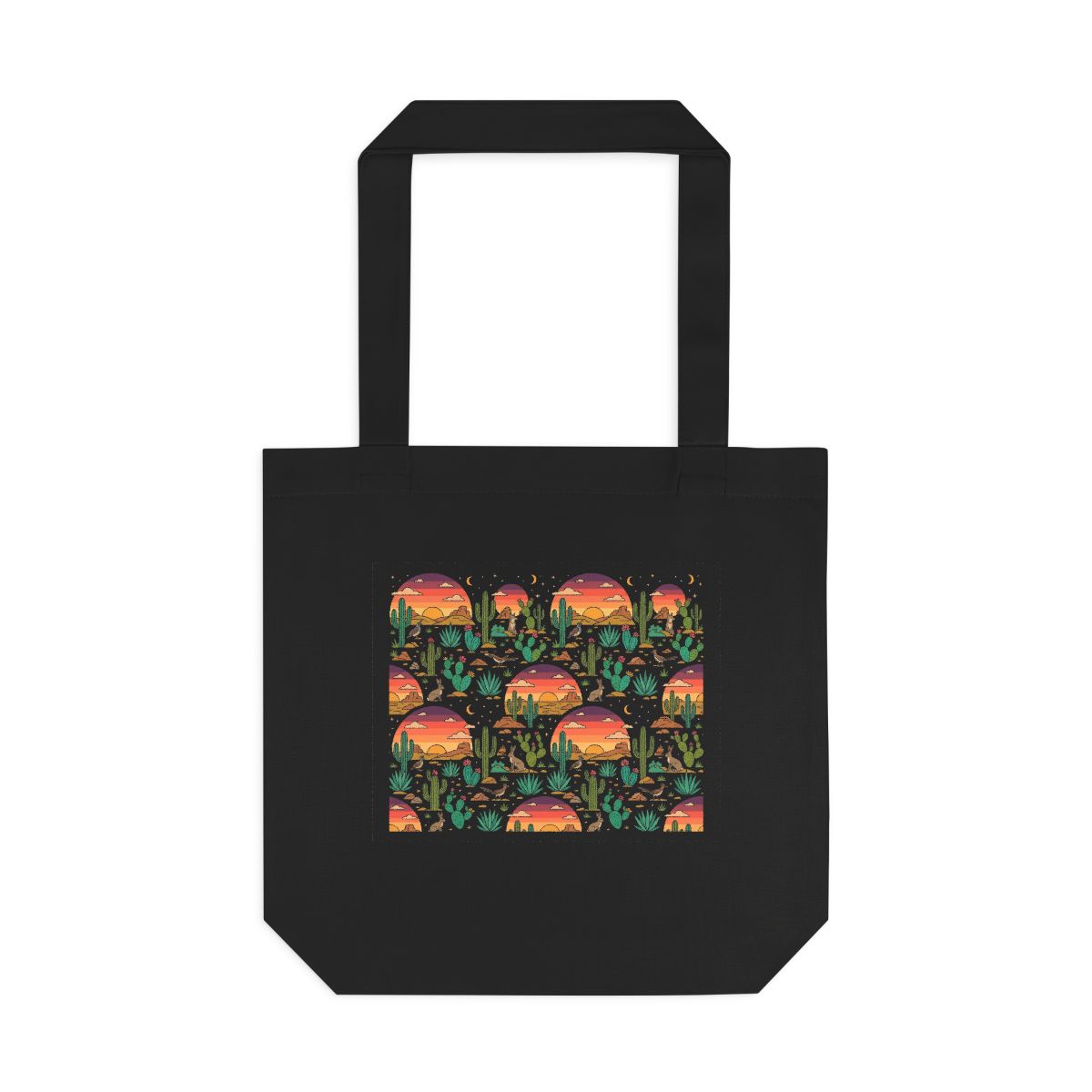 Desert Cactus Under Southwest Sunset - Tote Bag