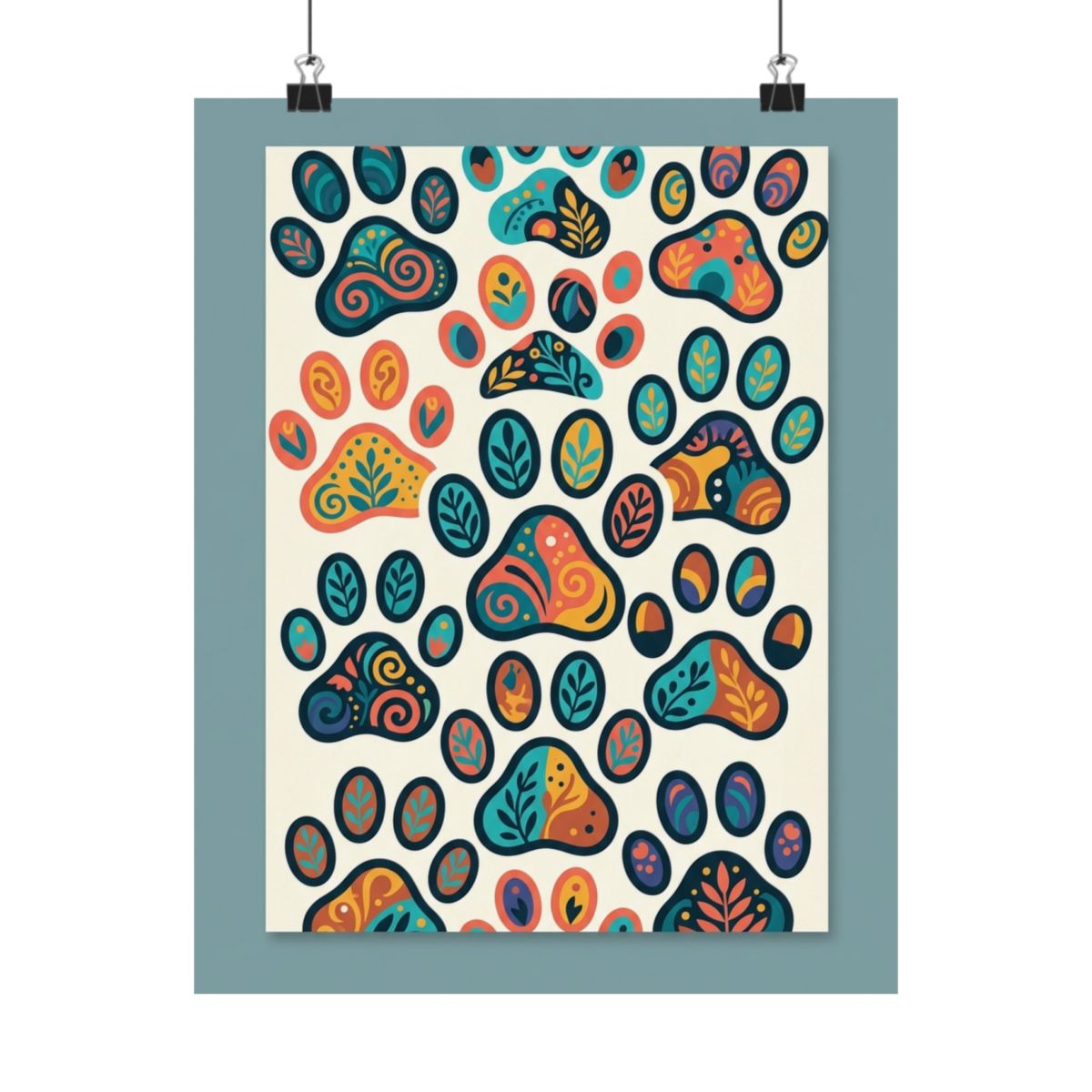 Dog Mom Paw Prints - Poster