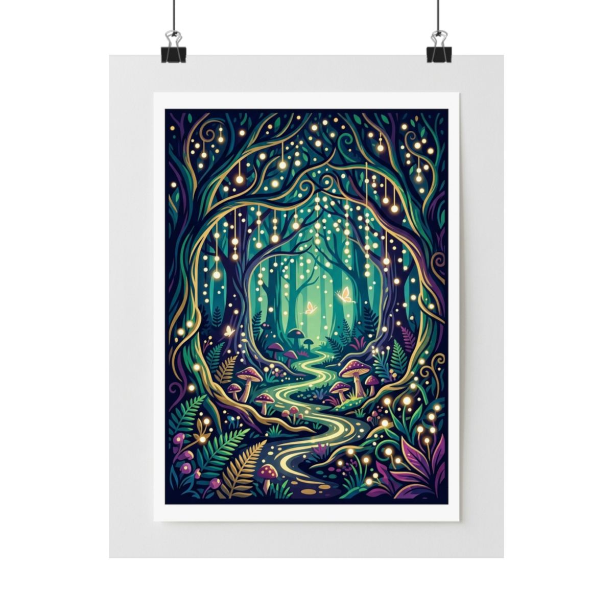 Enchanted Forest Fairy Lights - Poster