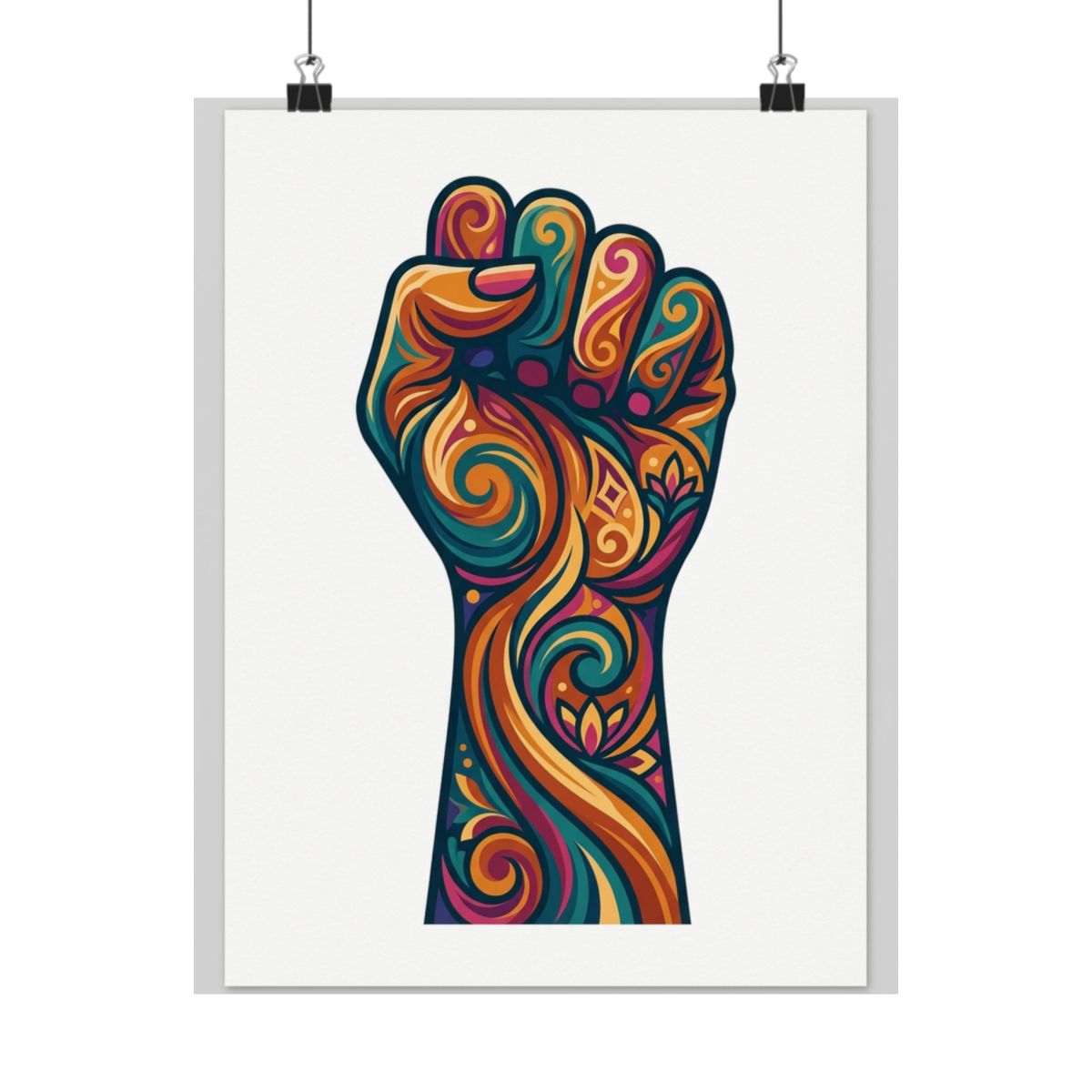 Feminist Girl Power Fist - Poster