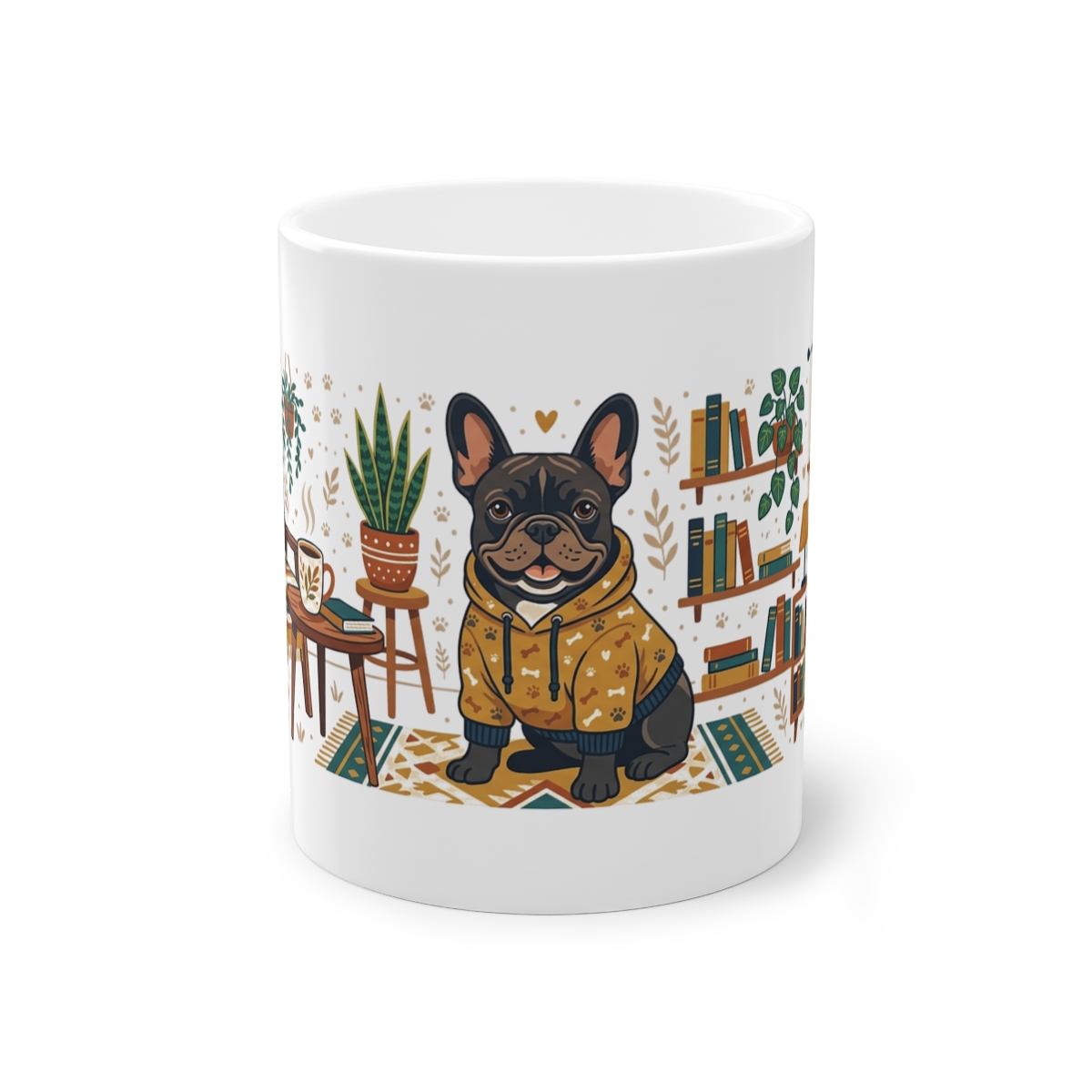 French Bulldog Wearing Hoodie - Mug