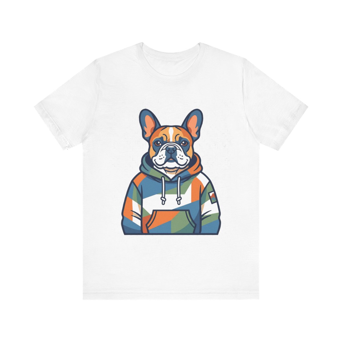 French Bulldog Wearing Hoodie - Tshirt
