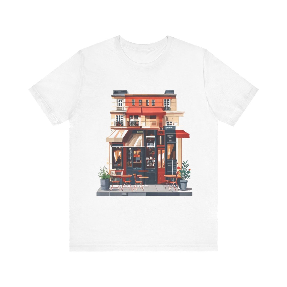 French Cafe Paris Street Scene - Tshirt