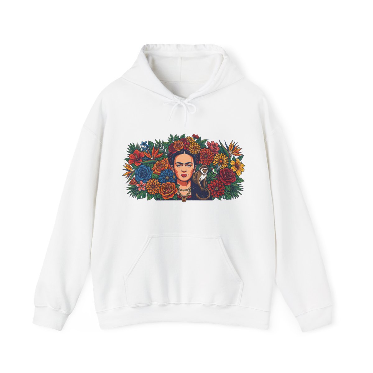 Frida Kahlo Floral Portrait - Hoodie
