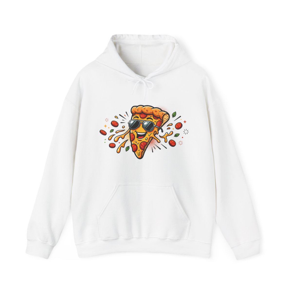 Funny Pizza Slice Wearing Sunglasses - Hoodie
