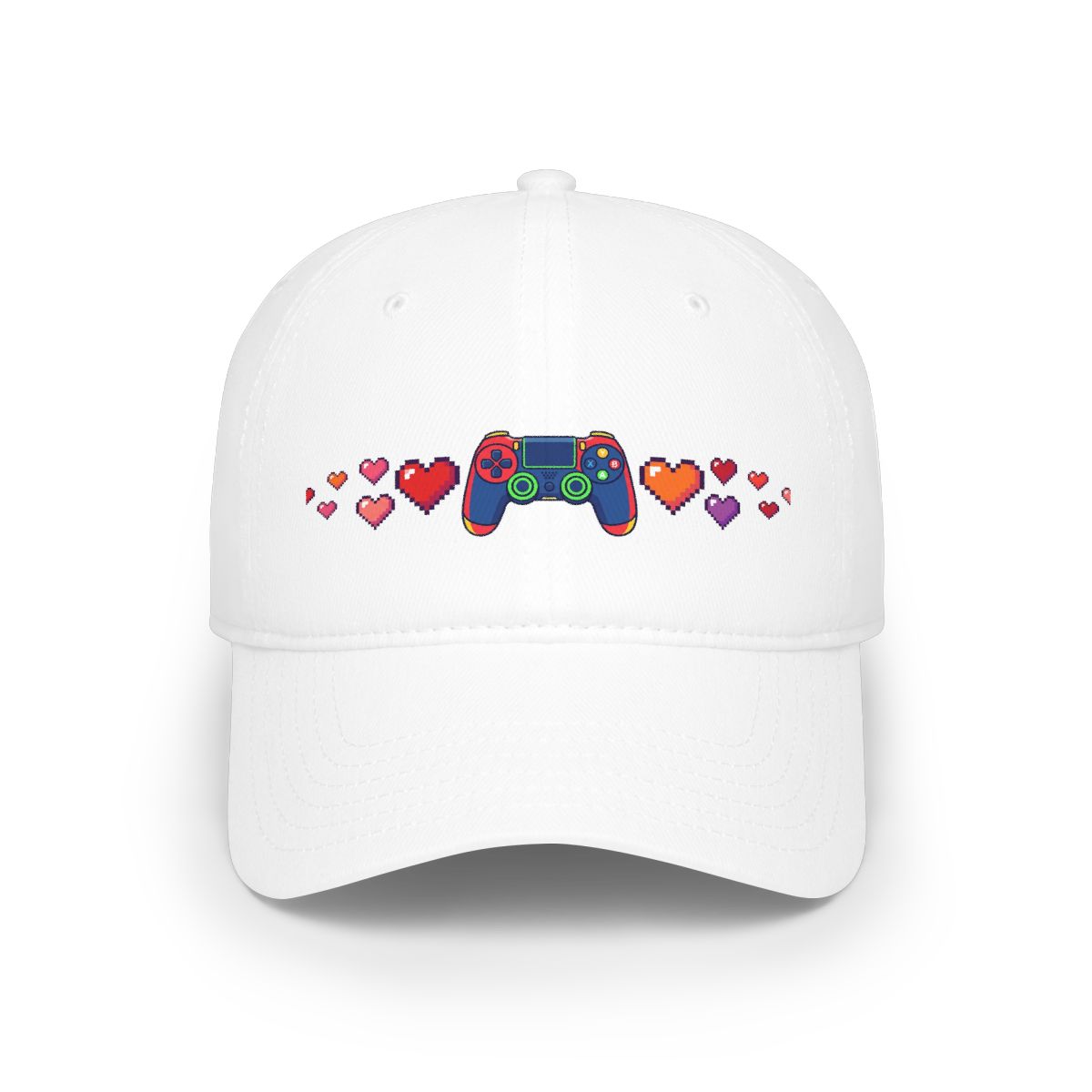 Gamer Controller Pixel Hearts - Cap
