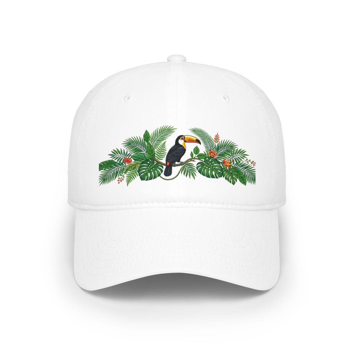 Jungle Toucan Among Tropical Leaves - Cap
