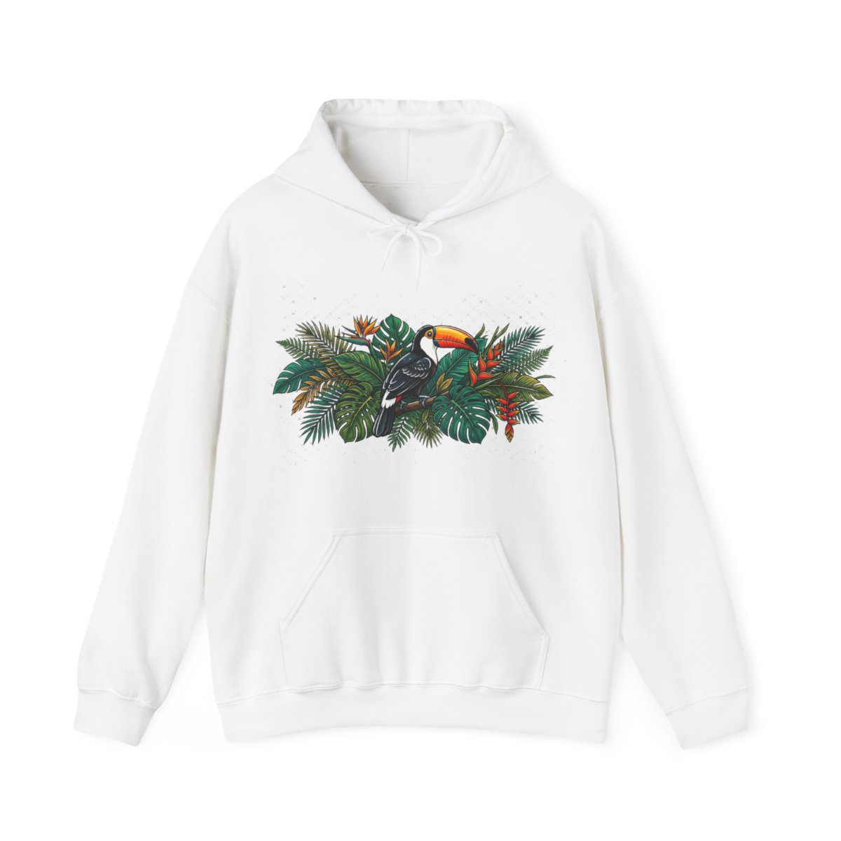 Jungle Toucan Among Tropical Leaves - Hoodie