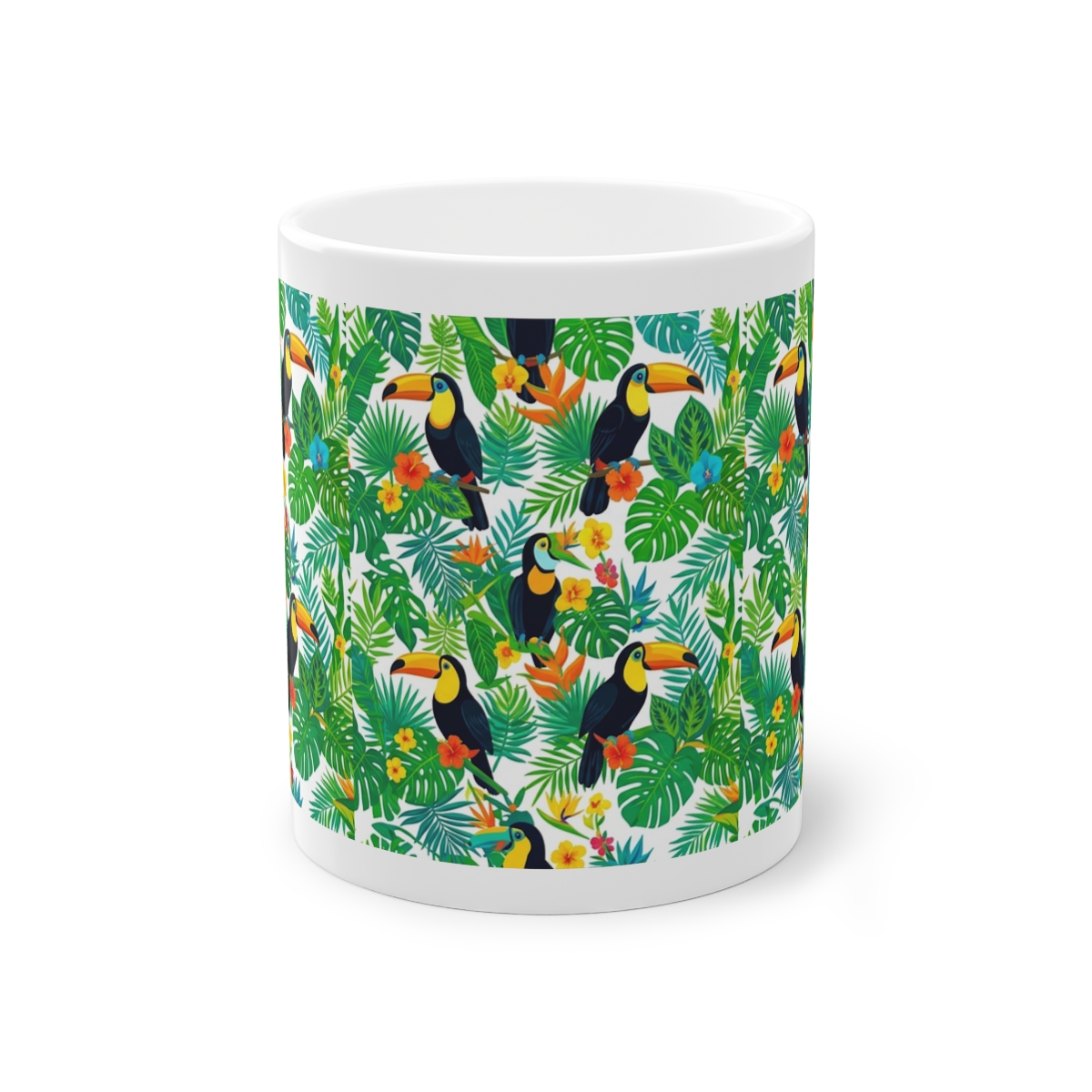 Jungle Toucan Among Tropical Leaves - Mug