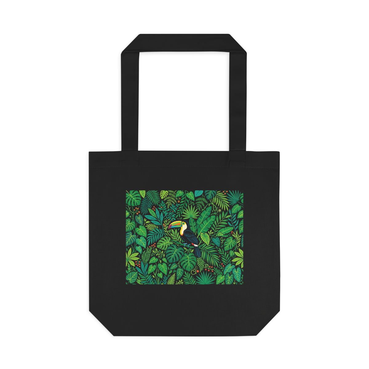 Jungle Toucan Among Tropical Leaves - Tote Bag