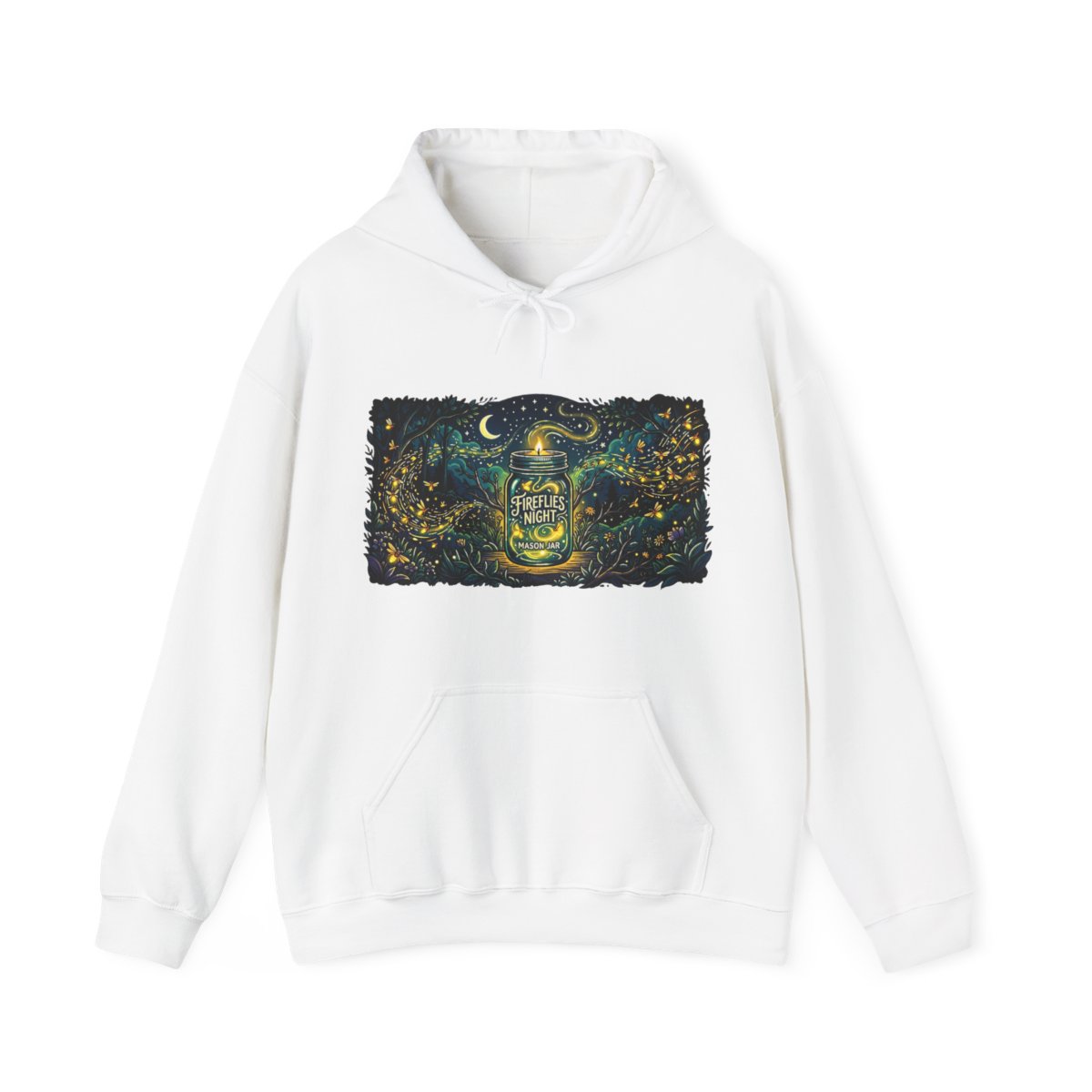 Mason Jar Fireflies Night - Hoodie