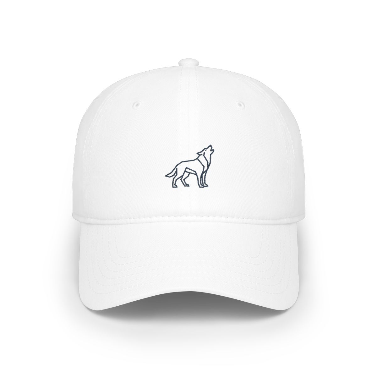 Minimalist Geometric Wolf Howling - Cap