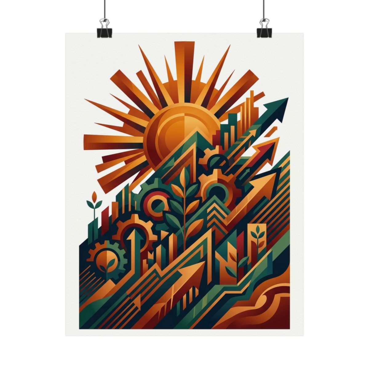 Motivational Quote Rise And Grind - Poster