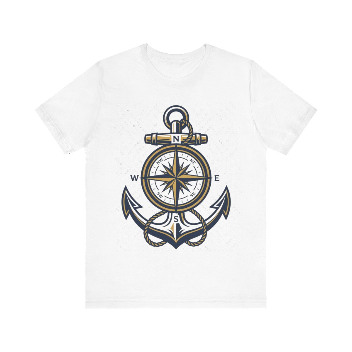 Nautical Anchor And Compass - Tshirt