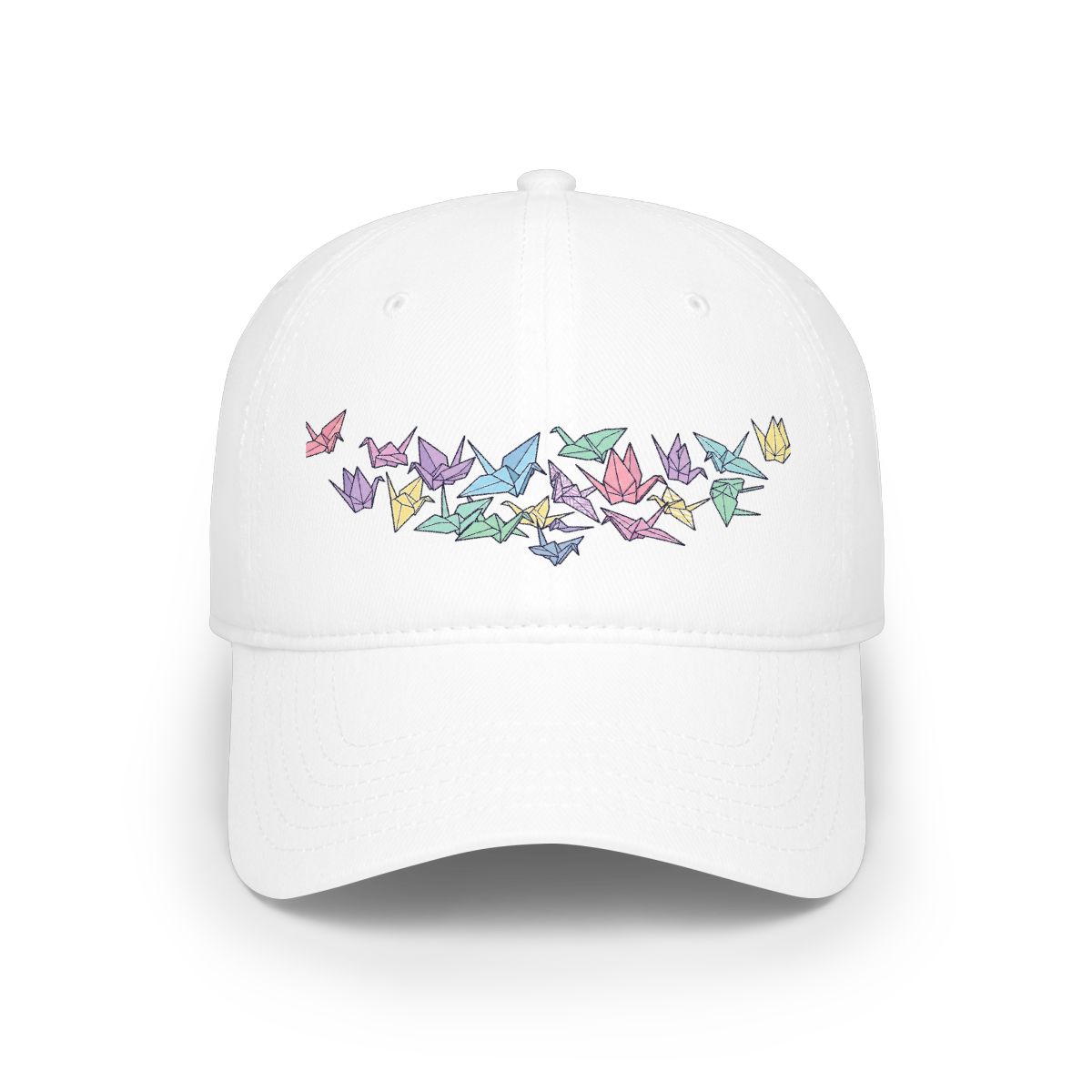 Origami Paper Crane Flock In Pastel - Cap