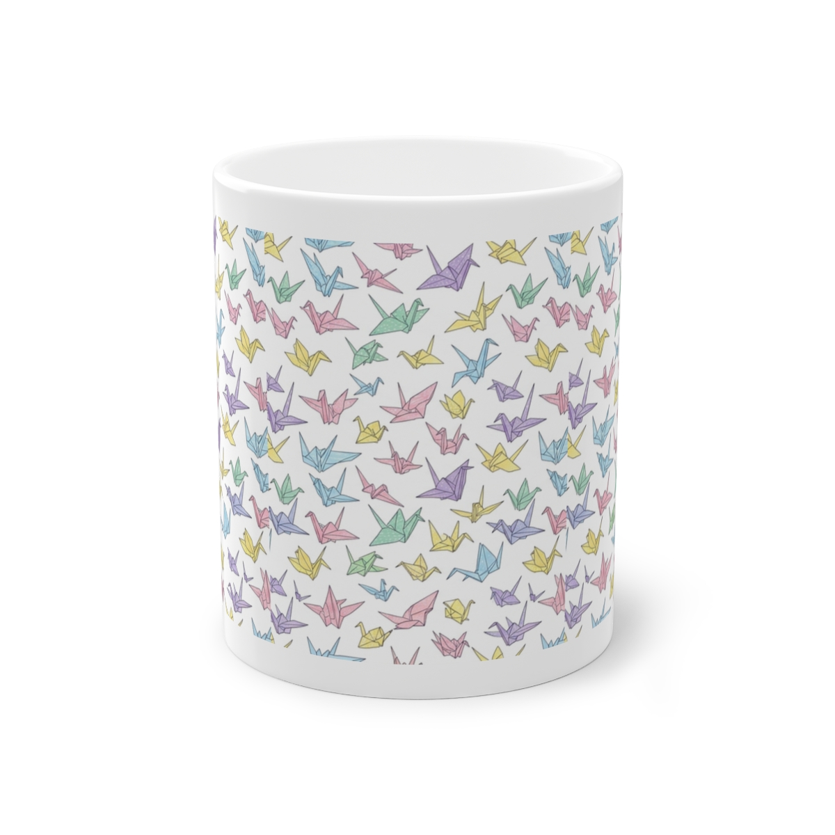 Origami Paper Crane Flock In Pastel - Mug