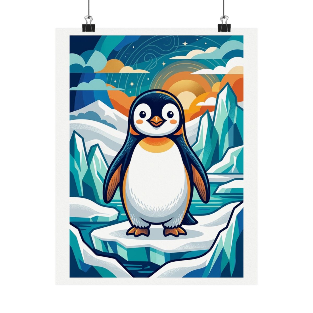 Penguin Arctic Cute - Poster