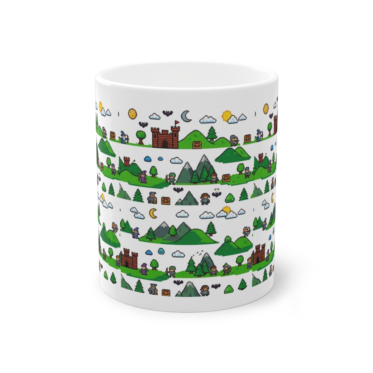 Pixel Art Retro Gaming Landscape - Mug