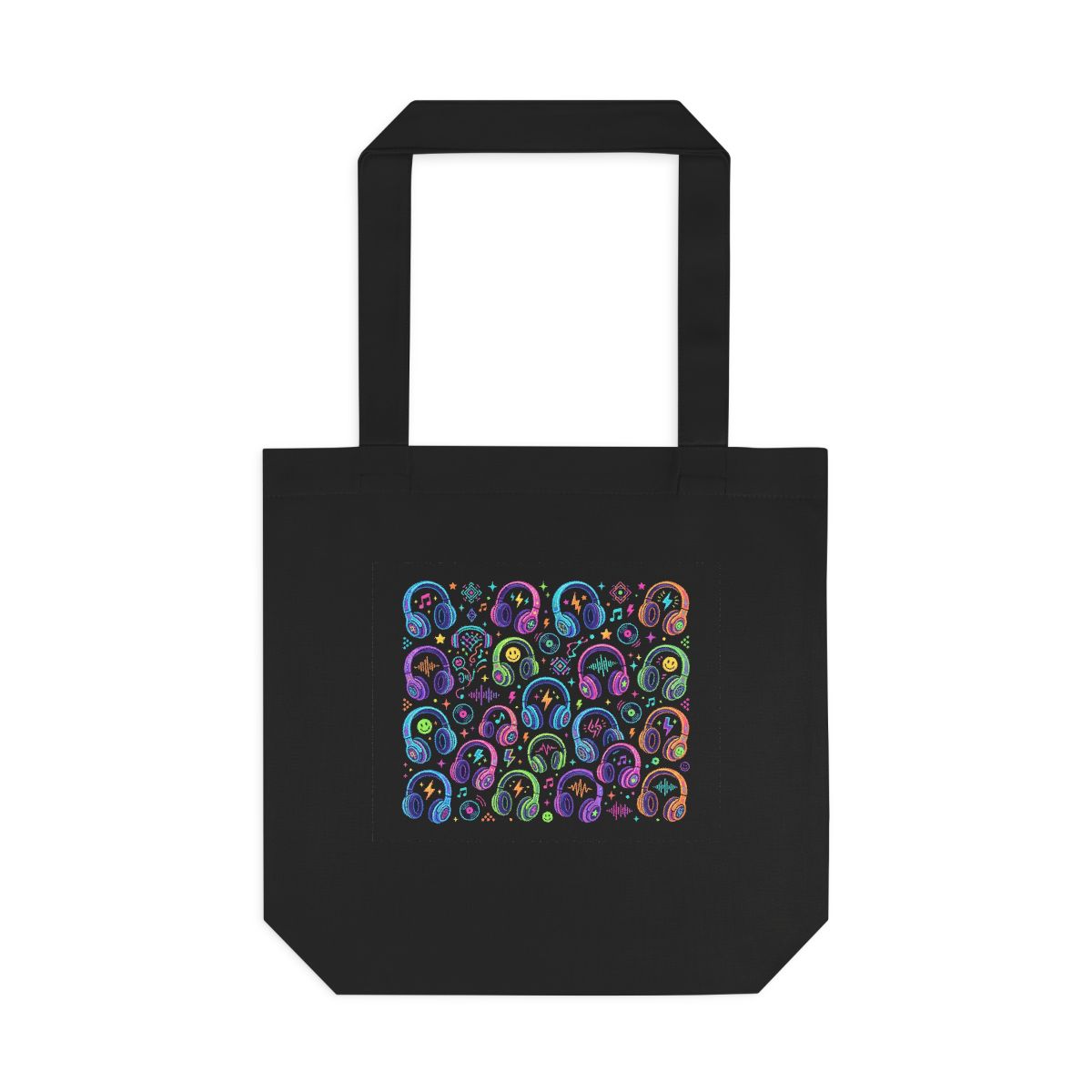Rave Festival Neon Headphones - Tote Bag