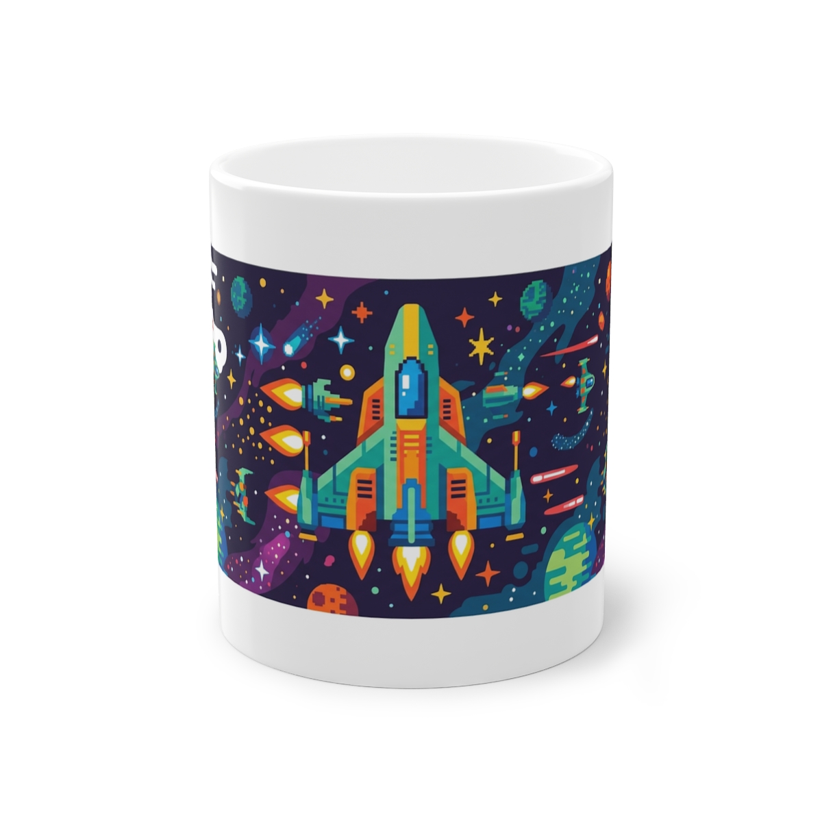 Retro Arcade Spaceship - Mug
