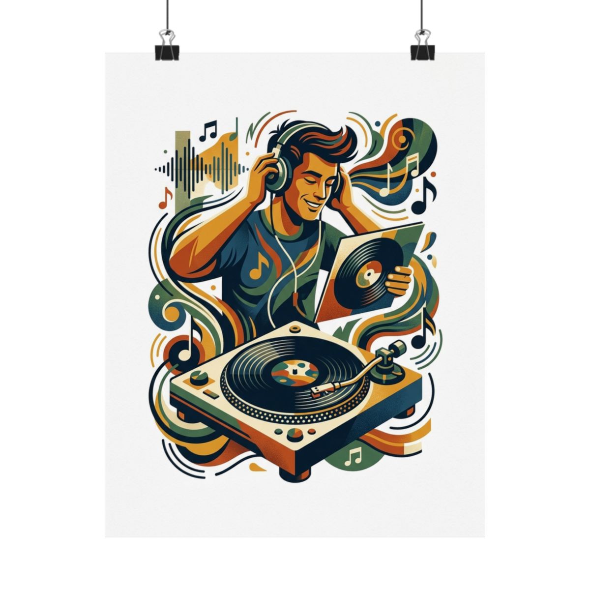 Retro Vinyl Record Music Lover - Poster