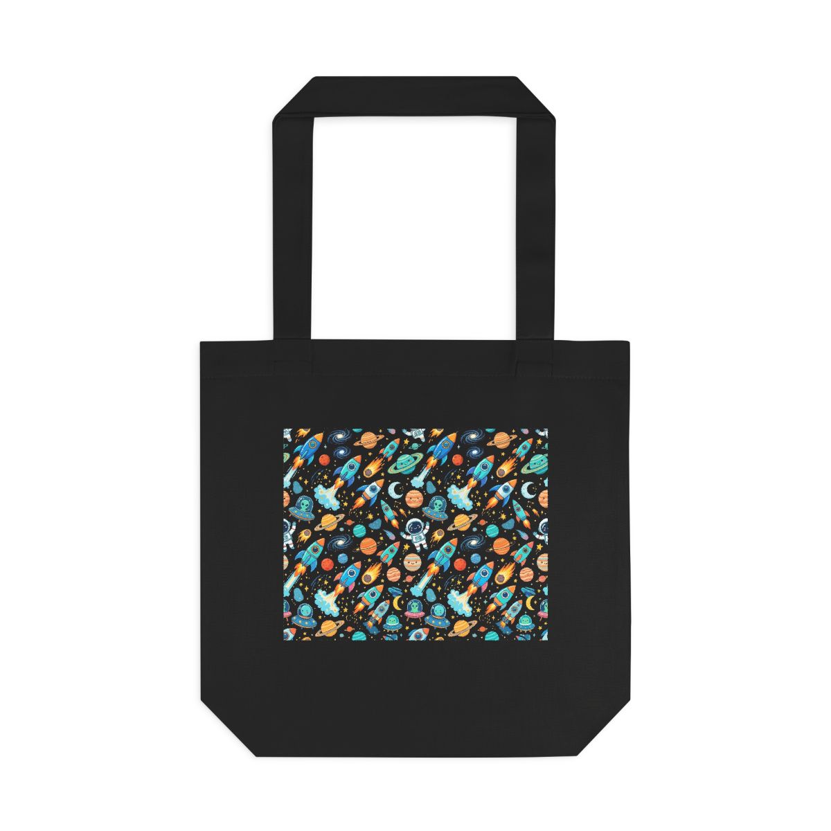 Space Rocket Launching Stars - Tote Bag