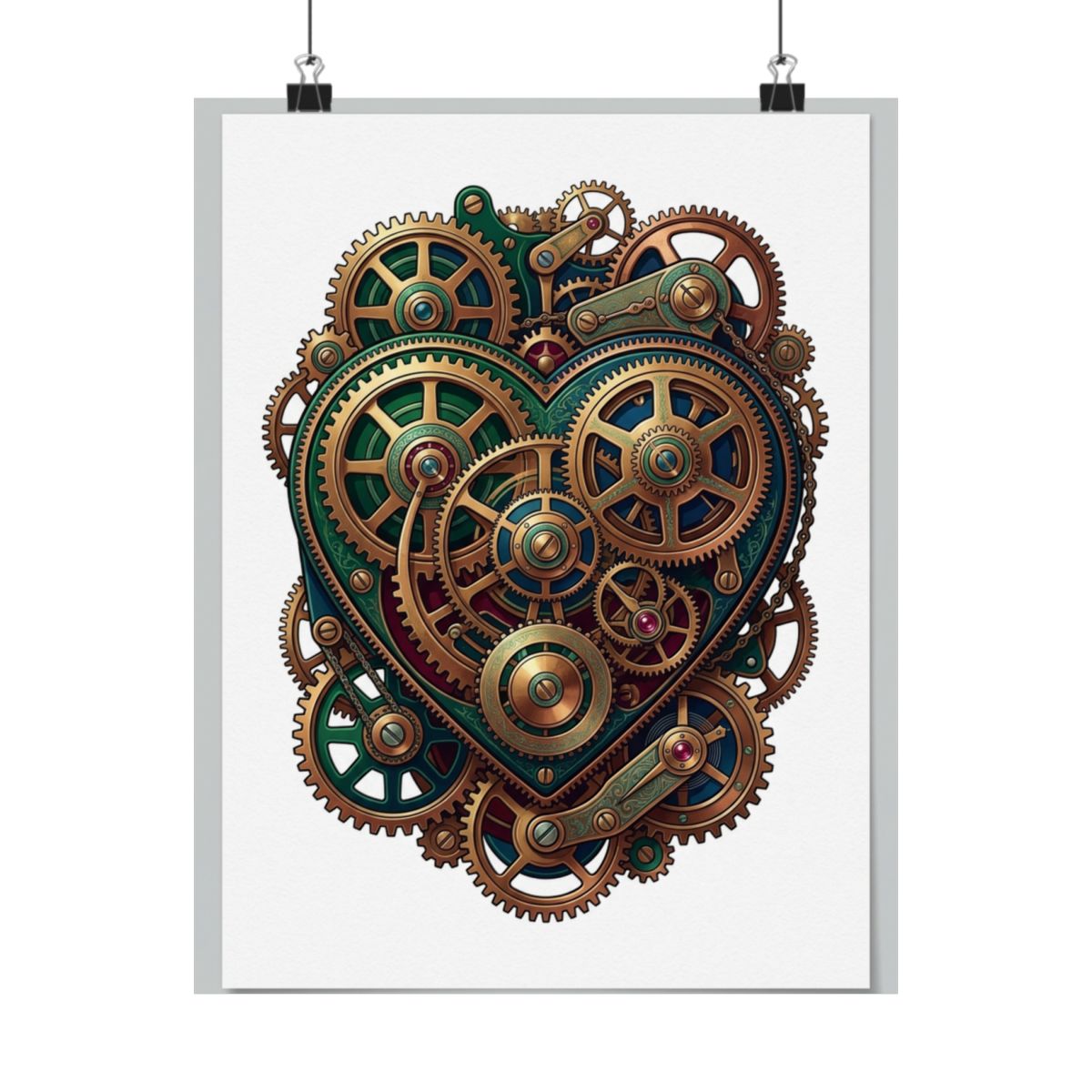 Steampunk Gears And Clockwork Brass - Poster
