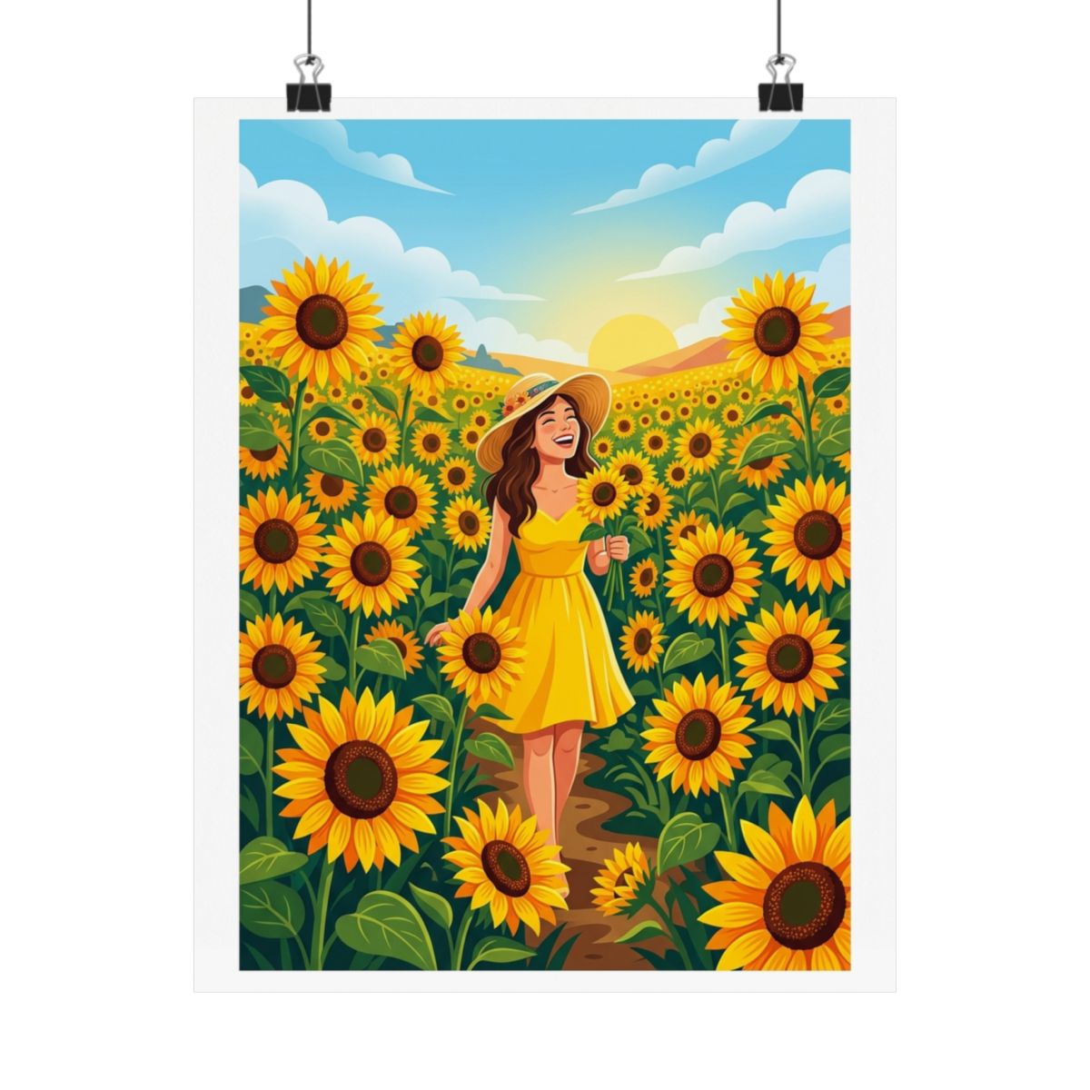 Sunflower Field Happiness - Poster