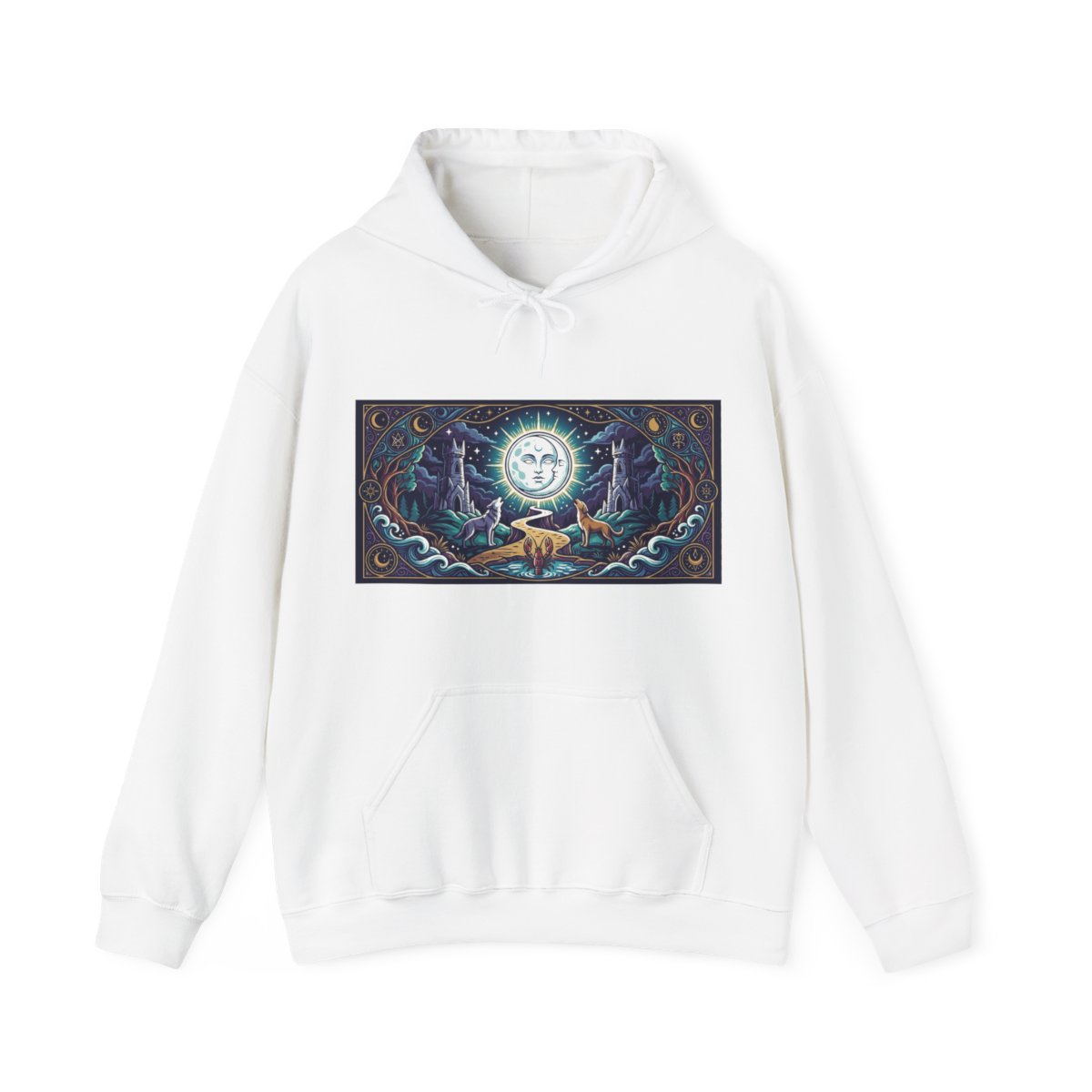 Tarot Card The Moon Mystical - Hoodie