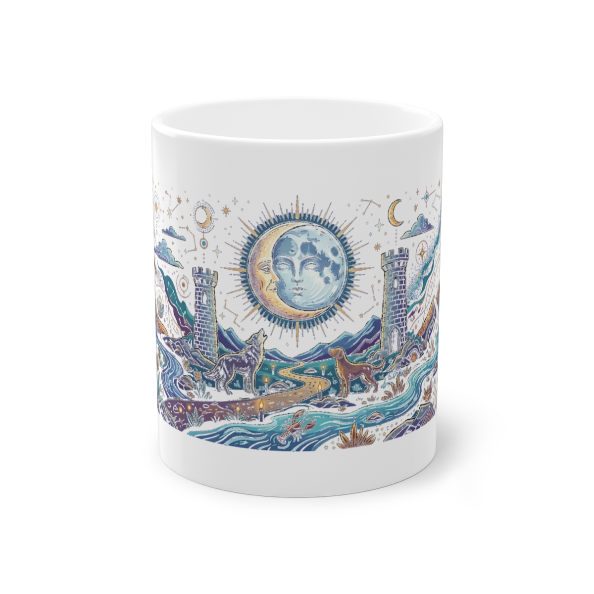 Tarot Card The Moon Mystical - Mug